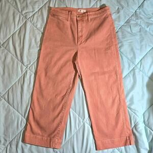Madewell Boho Emmett Wide-Leg Pants In Coral High-Rise